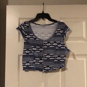 Zip up crop top